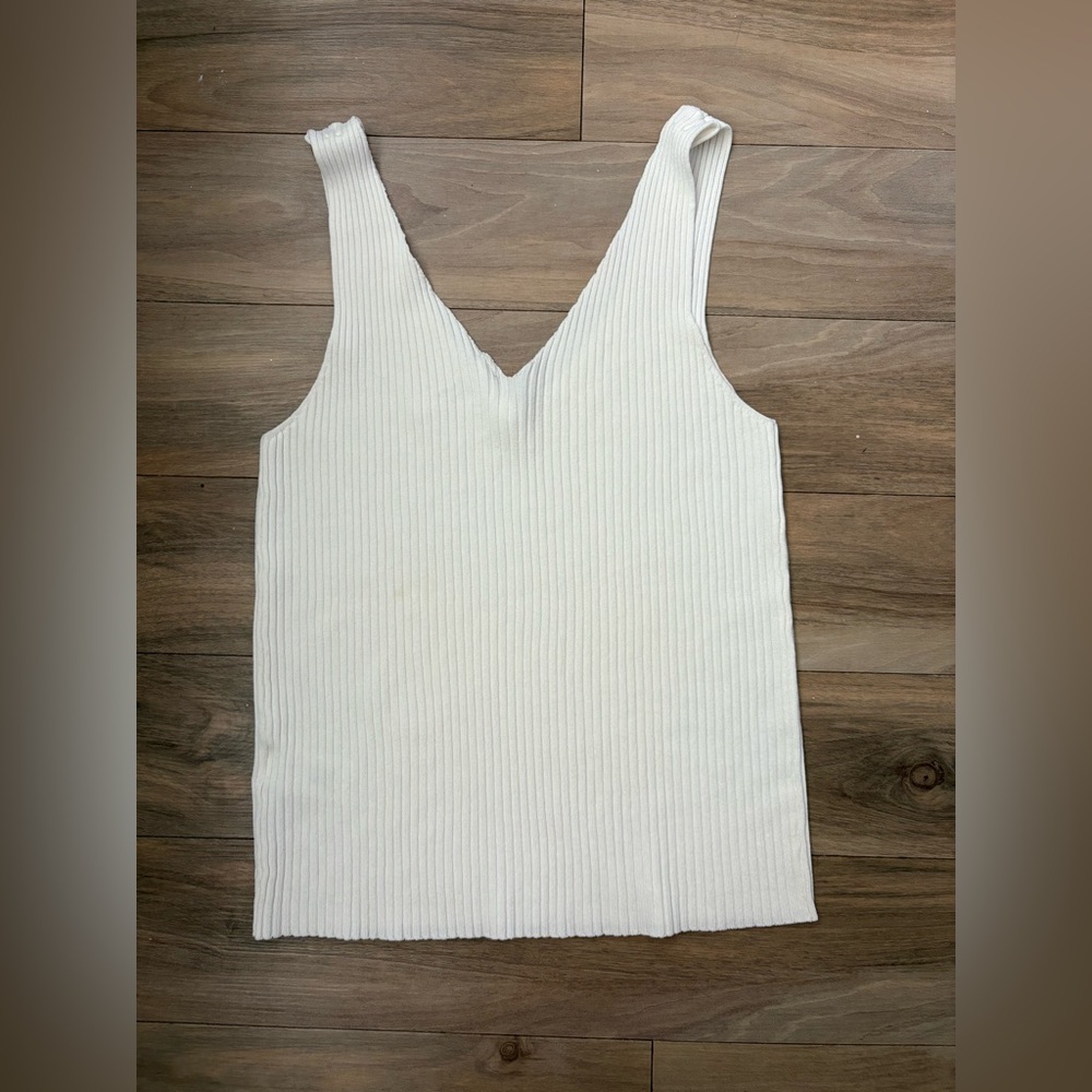 Lulu’s Basics Ribbed White Tank Top - Picture 5 of 7